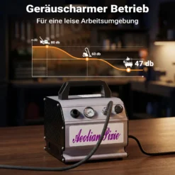 Airbrush Kompressor AS176 kompakt Airbrushkompressor 3 bar Einzylinder