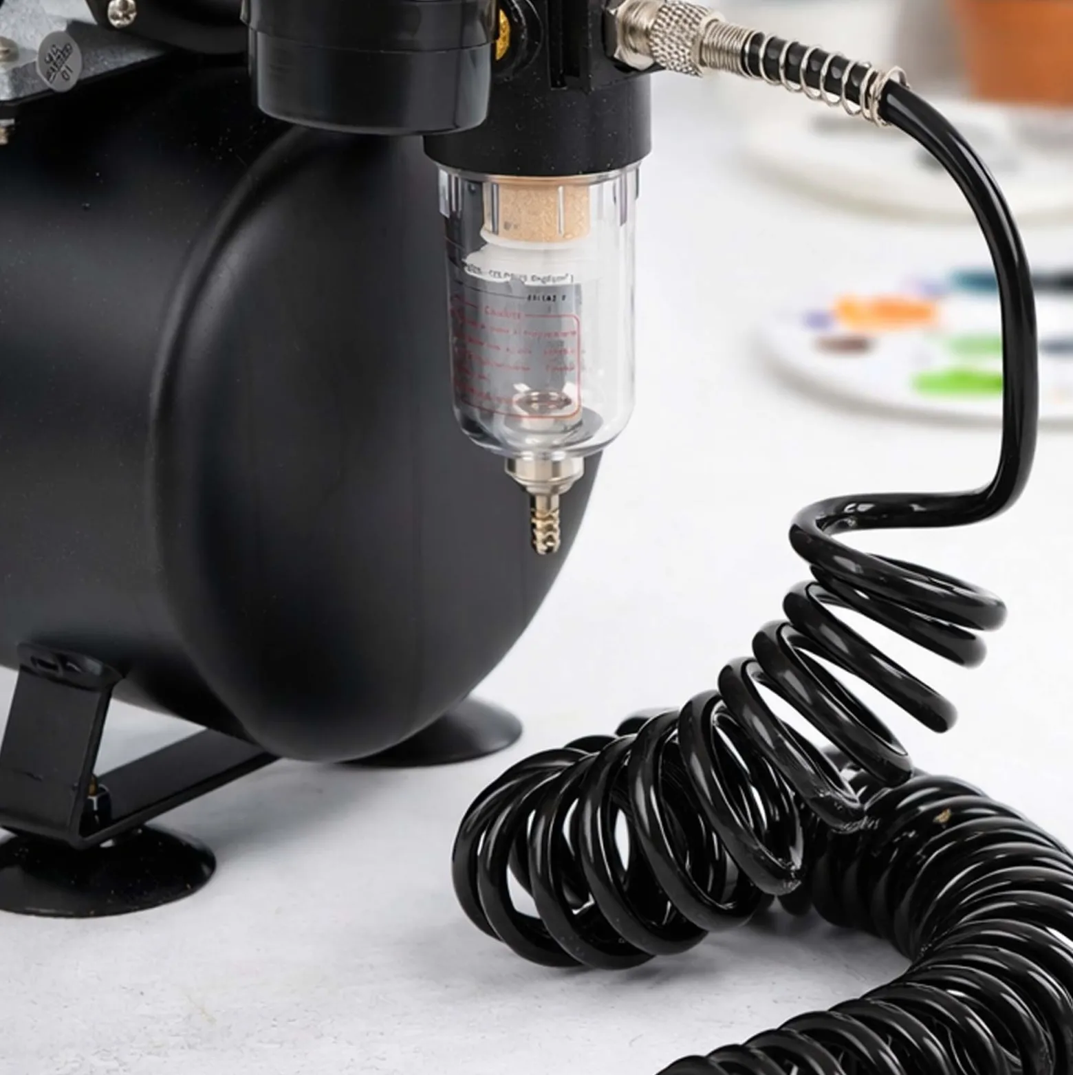 Airbrush Spiralschlauch 2x G 9,51 mm (1/8") Innengewinde 3 m Druckluftschlauch