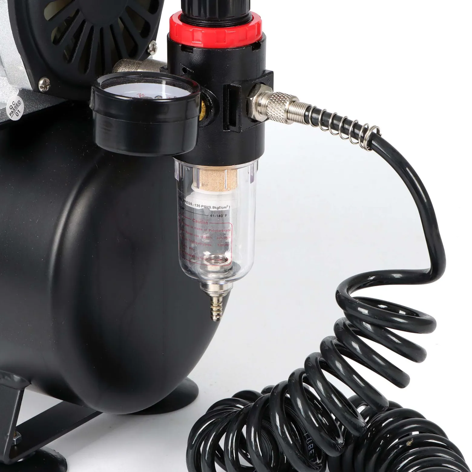 Airbrush Spiralschlauch 2x G 9,51 mm (1/8") Innengewinde 3 m Druckluftschlauch