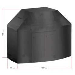 BBQ Grill Abdeckung 132x66x109cm schwarz Abdeckhaube wetterfest für verschiedene Grillmodelle