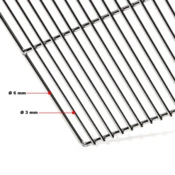 BBQ Grillrost Eckig 67x40cm aus Hochwertigem Edelstahl mit Handgriffen für Gasgrill, Kugelgrill usw.