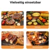 BBQ Grillrost Eckig 60x40cm aus Hochwertigem Edelstahl mit Handgriffen für Gasgrill, Kugelgrill usw.