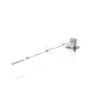 BBQ Grillspieß 97cm 230V aus Edelstahl, inkl. 2 Fleischklammern, Drehspieß Rôtisserie