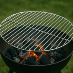 Edelstahl Grillrost rund 55 cm rostfrei für Holzkohlegrill, Gasgrill, Schwenkgrill
