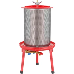 Edelstahl Hydropresse mit 40 Liter Korbinhalt, Wasserdruckpresse mit 3 bar zum Pressen von Obst