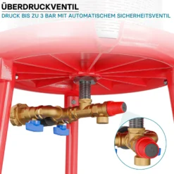 Edelstahl Hydropresse mit 20 Liter Korbinhalt, Wasserdruckpresse mit 3 bar zum Pressen von Obst