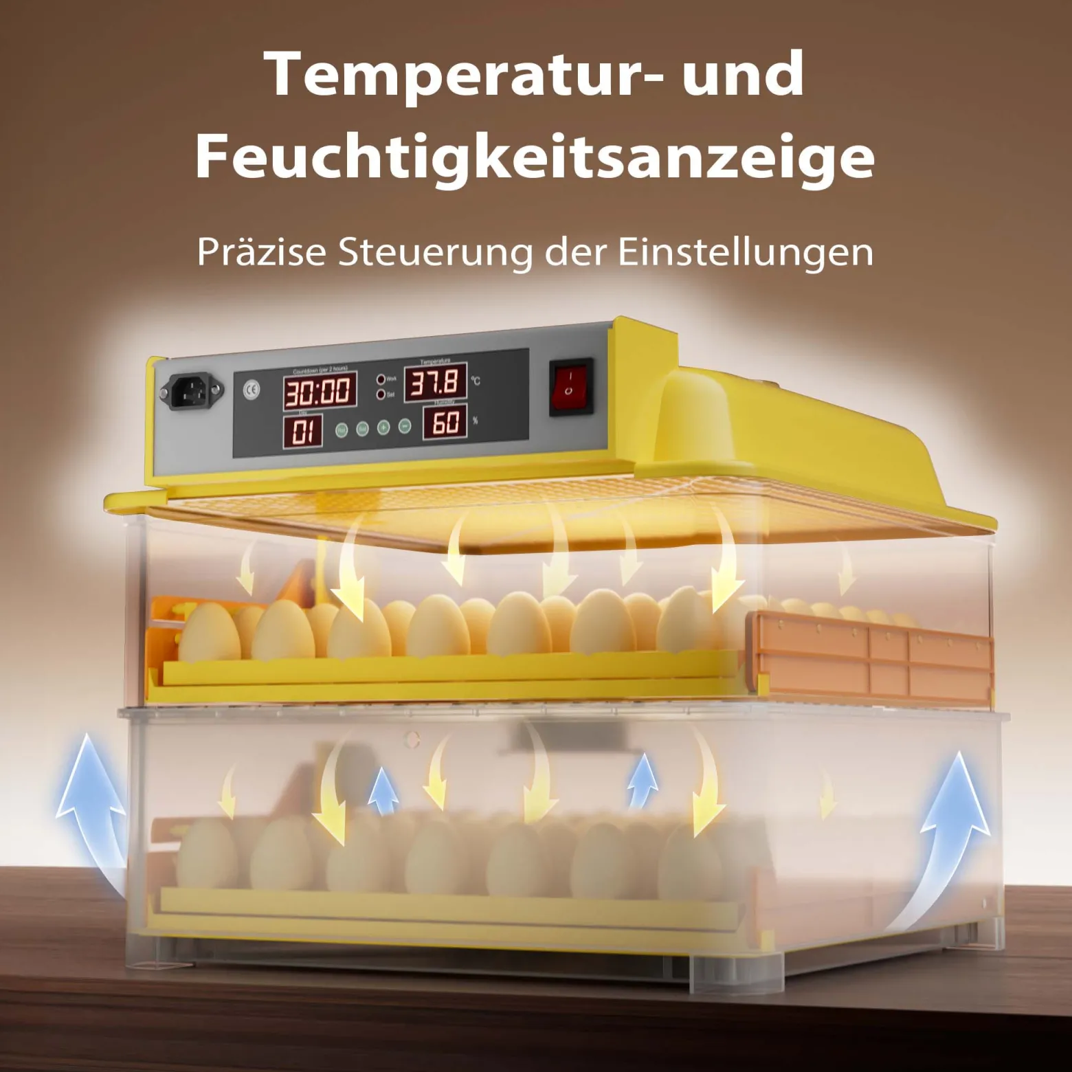 Ersatzteil für Automatische Brutmaschine Deckel inkl Sensoren Lüfter