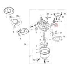 Ersatzteil für LIFAN 168 Benzinmotor 6,5 PS Benzinhahn Vergaser Dichtung
