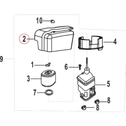 Ersatzteil für LIFAN Benzinmotor 13 PS Luftfilterabdeckung
