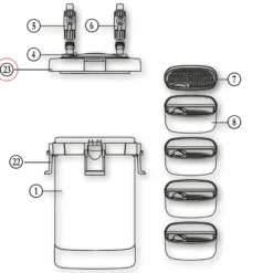 Ersatzteil für SunSun HW-504 Aquarium Außenfilter Filterkopf