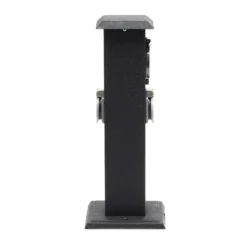 2-fach Außensteckdose Steckdosensäule Energiesäule Metall Outdoor Garten Außen Zeitschaltuhr IP44