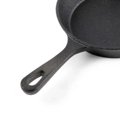 Feuerpfanne aus Gusseisen mit Stiel Ø16cm, geeignet für alle Herdarten, auch für Outdoor, Antihaft