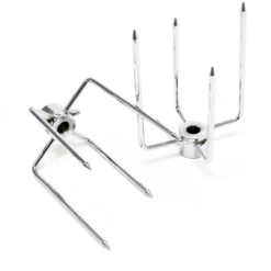 Fleischklammer / Grillklammer Set 2-tlg. für verschiedene Spieße Ø 5-11 mm