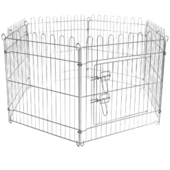 Freilaufgehege Laufstall Welpenlaufstall 6-tlg 70x105 cm pro Element, Gehege für Klein- & Haustiere