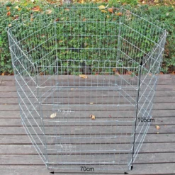 Freilaufgehege Laufstall Welpenlaufstall 6-tlg 70x105 cm pro Element, Gehege für Klein- & Haustiere
