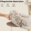 Fudajo Designer Kratzbaum 59 x 59 x 155 cm, Katzenkratzbaum mit Plüsch und Sisal, Kletterbaum für Katzen, Katzenbaum mit Spielbällen