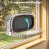 Fudajo Fenster Katzenhängematte 30 x 60 cm dunkelgrau, Katzenbett Hängematte bis 10 kg, Fensterliege Katze platzsparender Schlafplatz mit Saugnäpfen