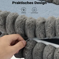 Fudajo Fenster Katzenhängematte 30 x 60 cm dunkelgrau, Katzenbett Hängematte bis 10 kg, Fensterliege Katze platzsparender Schlafplatz mit Saugnäpfen