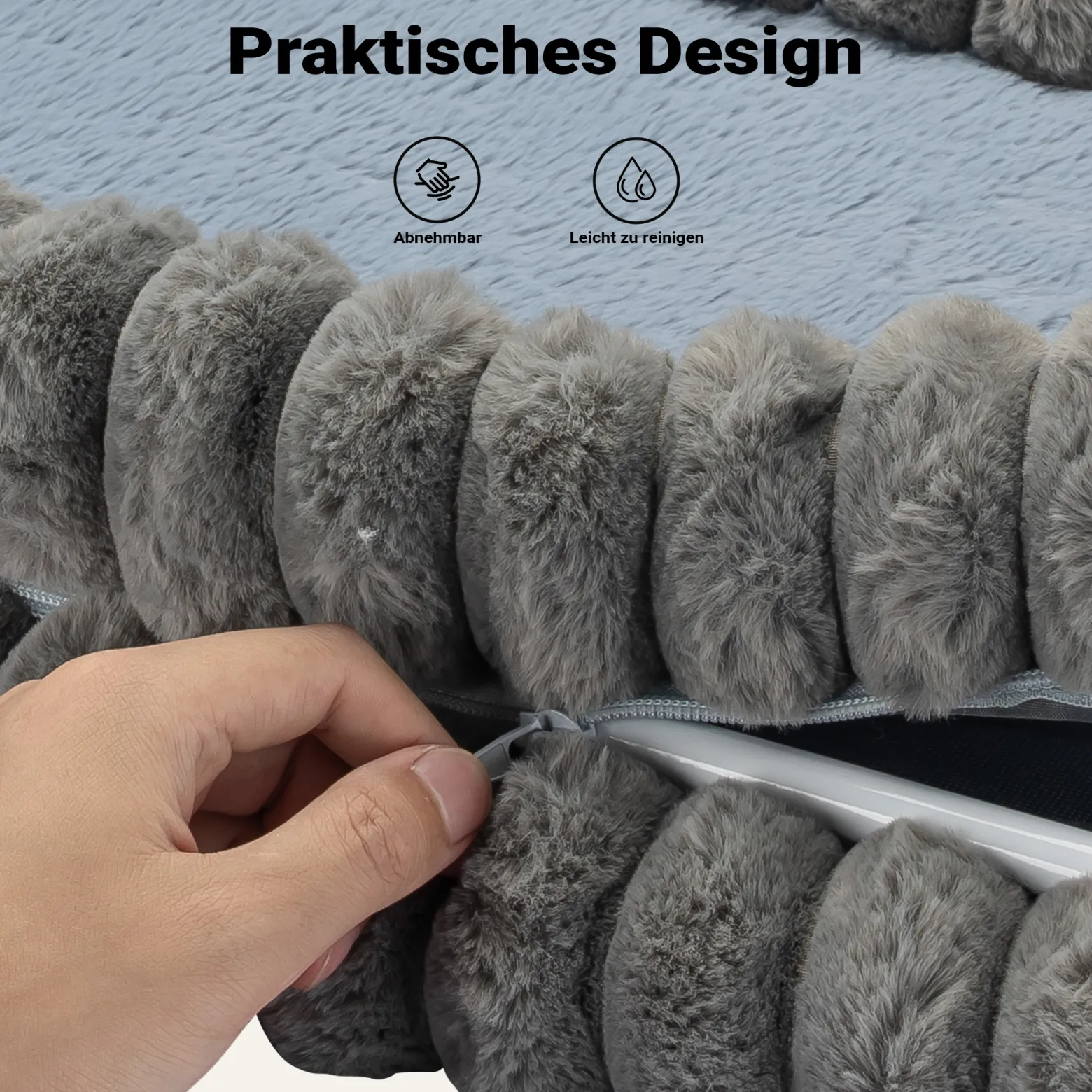Fudajo Fenster Katzenhängematte 30 x 60 cm dunkelgrau, Katzenbett Hängematte bis 10 kg, Fensterliege Katze platzsparender Schlafplatz mit Saugnäpfen