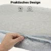Fudajo Fenster Katzenhängematte 30 x 52 cm hellgrau, Katzenbett Hängematte bis 10 kg, Fensterliege für Katzen platzsparender Schlafplatz mit Saugnäpfen
