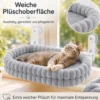 Fudajo Fenster Katzenhängematte 30 x 60 cm hellgrau, Katzenbett Hängematte bis 10 kg, Fensterliege für Katzen platzsparender Schlafplatz mit Saugnäpfen