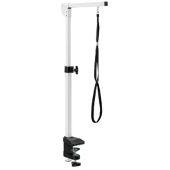 Fudajo Halterung für Schertisch Galgen, höhenverstellbar, mit Schlaufe, Schraubklemme 15-50mm, für Trimmtisch, Groomer Tisch