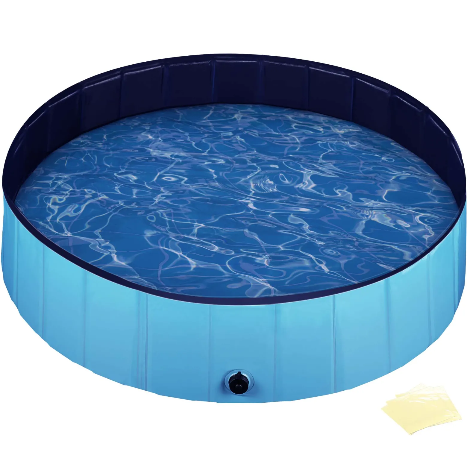 Fudajo Hundepool 120 x 30 cm rutschfestes Hundeplanschbecken, Hundeschwimmbad faltbar aus PVC, Hundebadewanne mit verstärkten Kanten, tragbarer Pool für Hunde