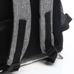 Fudajo Hunderucksack 32x27x40 cm für Welpen, Katzen und andere Haustiere bis 6 kg, faltbare Transporttasche für Reisen, Schwarz und grau