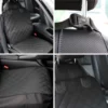 Fudajo Hunde Sitzbezug fürs Auto 100x50cm, Wasserfester und kratzfester Vordersitz Schoner gegen Schmutz, Hundedecke als Autoschondecke in Schwarz