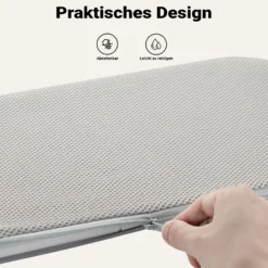 Fudajo Katzenbett Hängematte 30 x 60 cm hellgrau, Katzenhängematte Fenster bis 10 kg, Katzenliege mit Saugnäpfen für Fensterplatz