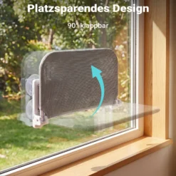 Fudajo Katzenbett Hängematte 30 x 60 cm dunkelgrau, Katzenhängematte Fenster bis 10 kg, Katzenliege mit Saugnäpfen für Fensterplatz