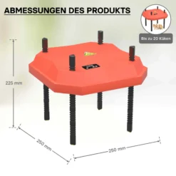 Fudajo Küken-Wärmeplatte 25x25cm 30W Heizplatte mit Temperaturregler für 15-20 Küken zur Kunstbrut