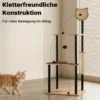 Fudajo Kratzbaum aus Metall 48 x 40 x 120 cm mit Sisal, Kratzmöbel mit Kratzbrett, Katzenbaum mit großer Liegefläche und modernem Design