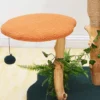 Fudajo Kratzbaum mit Pflanzendeko 135 cm, Katzenkratzbaum mit Teddyfell und Birnbaumholz, Katzenhaus mit Spielbällen, Katzenmöbel mit Plattformen