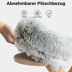 Fudajo Kratzbaum Zweigdesign mit Katzenhöhle 80 cm, Designer Katzenkratzbaum mit Plüsch und Birnbaumholz, Katzenbaum aus Holz mit Kratzmatte