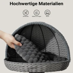Fudajo Urban Loft 160 cm Kratzbaum grau, Katzenkratzbaum mit Ø 58 cm Bodenplatte, Katzenbaum mit Massageelement, 3 Liegeflächen, 3 Plattformen und Papierseil-Kratzstämmen