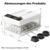 Fudajo Vollautomatischer Flächenbrüter für 24 Eier, Inkubator 80 W mit Wendesystem, Brutautomat mit Temperatursteuerung und Feuchtigskeitsregulierung, Brutkasten zum Eier ausbrüten