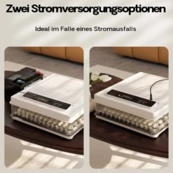 Fudajo Vollautomatischer Flächenbrüter für 128 Eier, Inkubator 110 W mit Wendesystem, Brutautomat mit Temperatursteuerung und Feuchtigskeitsregulierung, Brutkasten zum Eier ausbrüten