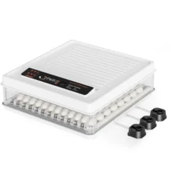 Fudajo Vollautomatischer Flächenbrüter für 128 Eier, Inkubator 110 W mit Wendesystem, Brutautomat mit Temperatursteuerung und Feuchtigskeitsregulierung, Brutkasten zum Eier ausbrüten