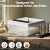 Fudajo Vollautomatischer Flächenbrüter für 64 Eier, Inkubator 110 W mit Wendesystem, Brutautomat mit Temperatursteuerung und Feuchtigskeitsregulierung, Brutkasten zum Eier ausbrüten