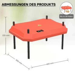 Fudajo 30x40cm Küken-Wärmeplatte mit Temperaturregler 30W Heizplatte für 25-30 Küken für Kunstbrut