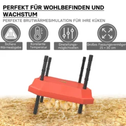 Fudajo 25x30cm Küken-Wärmeplatte mit Temperaturregler 20W Heizplatte für 15-20 Küken für Kunstbrut
