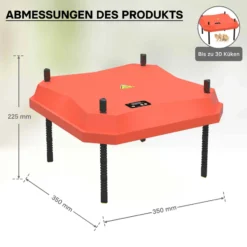 Fudajo 35x35cm Küken-Wärmeplatte mit Temperaturregler 50W Heizplatte für 50-30 Küken für Kunstbrut