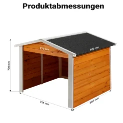 Garage für Mähroboter aus Holz Rasenrobotergarage Gartenhaus Carport Station