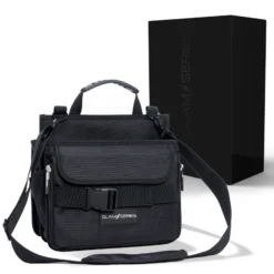 GlamSeries GlamCarrier Kosmetiktasche, Schminktasche viel Stauraum, Kosmetikbeutel faltbar Griff und Tragegurt, Beauty Bag für Make Up Artists, Friseure