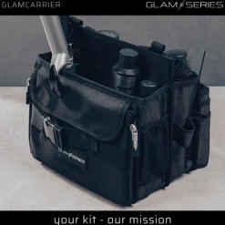 GlamSeries GlamCarrier Kosmetiktasche, Schminktasche viel Stauraum, Kosmetikbeutel faltbar Griff und Tragegurt, Beauty Bag für Make Up Artists, Friseure