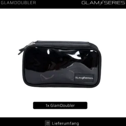 GlamSeries GlamDoubler Kosmetiktasche 230 x 120 x 100 mm, Make-up Organizer mit 4 transparenten Fächern
