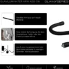 GlamSeries GlamLuminater Arm Add-On, flexibler Soft-Touch Arm für LED Leuchte, Halterung für Smartphone, Tablet, Spiegel, ideal für Visagisten und Friseure