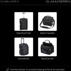 GlamSeries GlamLuxer S LED-Panel, stufenlos dimmbare Beleuchtung 3200-5600 K, LED-Leuchte mit Tischstativ, Diffusor, Kugelkopf, Make-Up Light 8 h Laufzeit