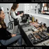 GlamSeries GlamOrganizer Kosmetiktasche 230 x 120 x 180 mm einrollbar, Make up Organizer mit 4 transparenten Inlays